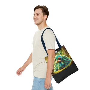 Baby Peacock/Black Trio Tote Bag - 3 Sizes