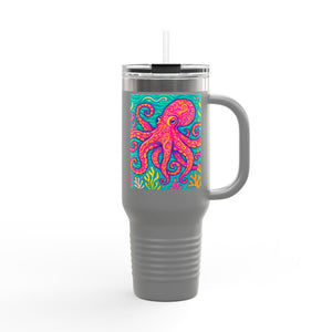 Insulated Travel Mug, 40oz / Kraken Joe, Red - Perfect for Outdoor Adventures