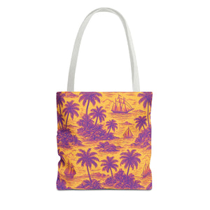 Faraway Toile/Pop Tote Bag - 3 Sizes