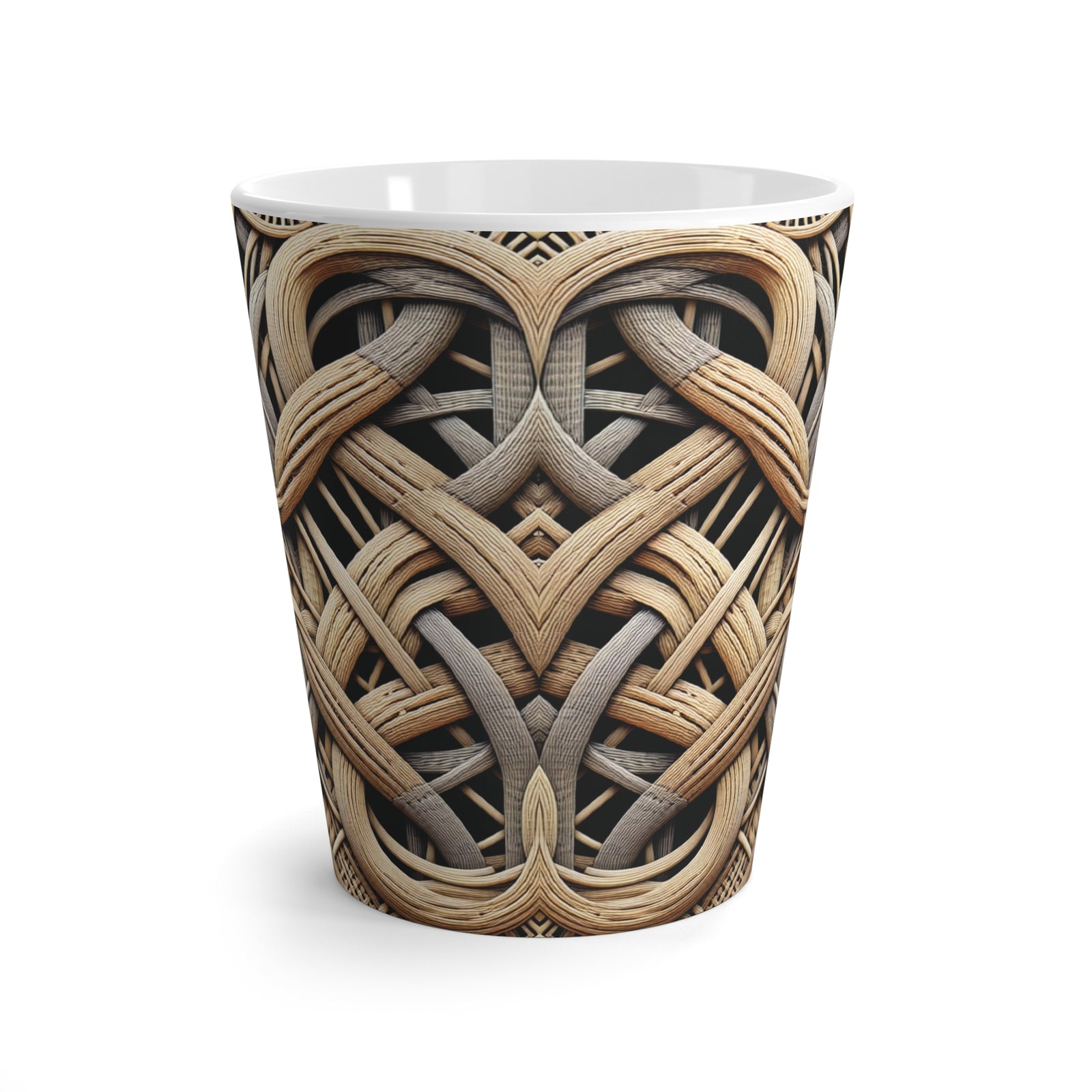 Latte White Mug - Beach Wicker