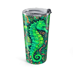 20oz Tumbler — Seahorse Trio Insulated Travel Cup, Lime
