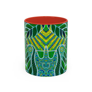 Accent Coffee Mug (11, 15oz), 8 Colors - Amazon Whimsy, Green