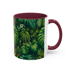 Accent Color Coffee Mug, Many Colors - 11oz & 15oz / Rainforest Greenery