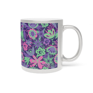 Tropical Metallic Mug, Gold or Silver: Flora Tropical