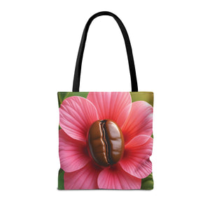 Coffee Bean Flower Tote Bag — Pink Coffee Art