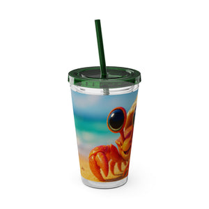 Tropical Tumbler with Straw | 16 oz: Baby Hermit Crab