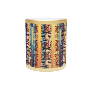 Tropical Metallic Mug, Gold or Silver: Techno Totems