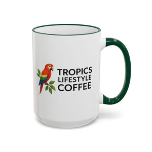 Tropics Lifestyle Coffee Accent Rim Mug (11oz & 15oz)