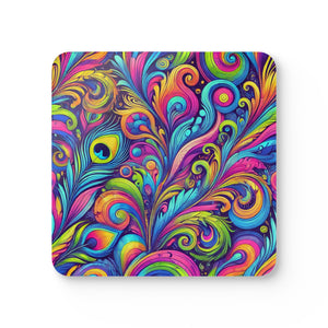 Coaster Set/4 - Feather Current Pop