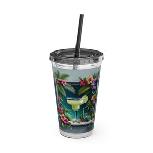 Tropical Tumbler with Straw | 16 oz: Tropical Margarita