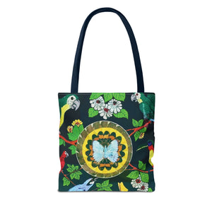 Parrots & Real Butterfly Wings Tote Bag - 3 Sizes