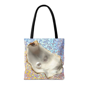 Disco White Pearl & Shell Tote Bag - 3 Sizes
