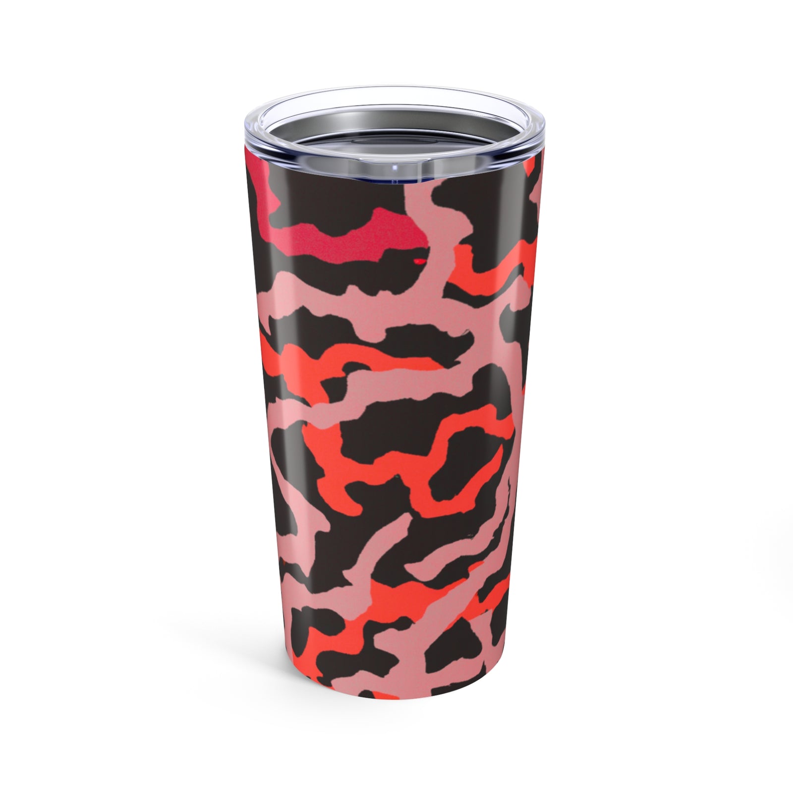 20oz Tropical Glossy Tumbler / Coral Threads Red
