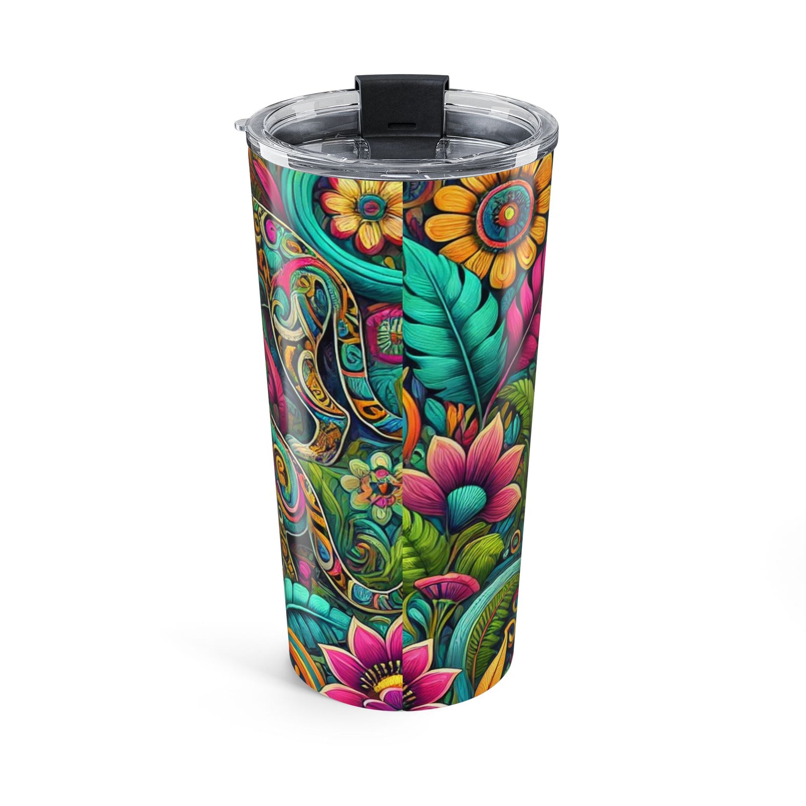 20oz Tumbler – Tropical Floral Jaguar Insulated Travel Cup