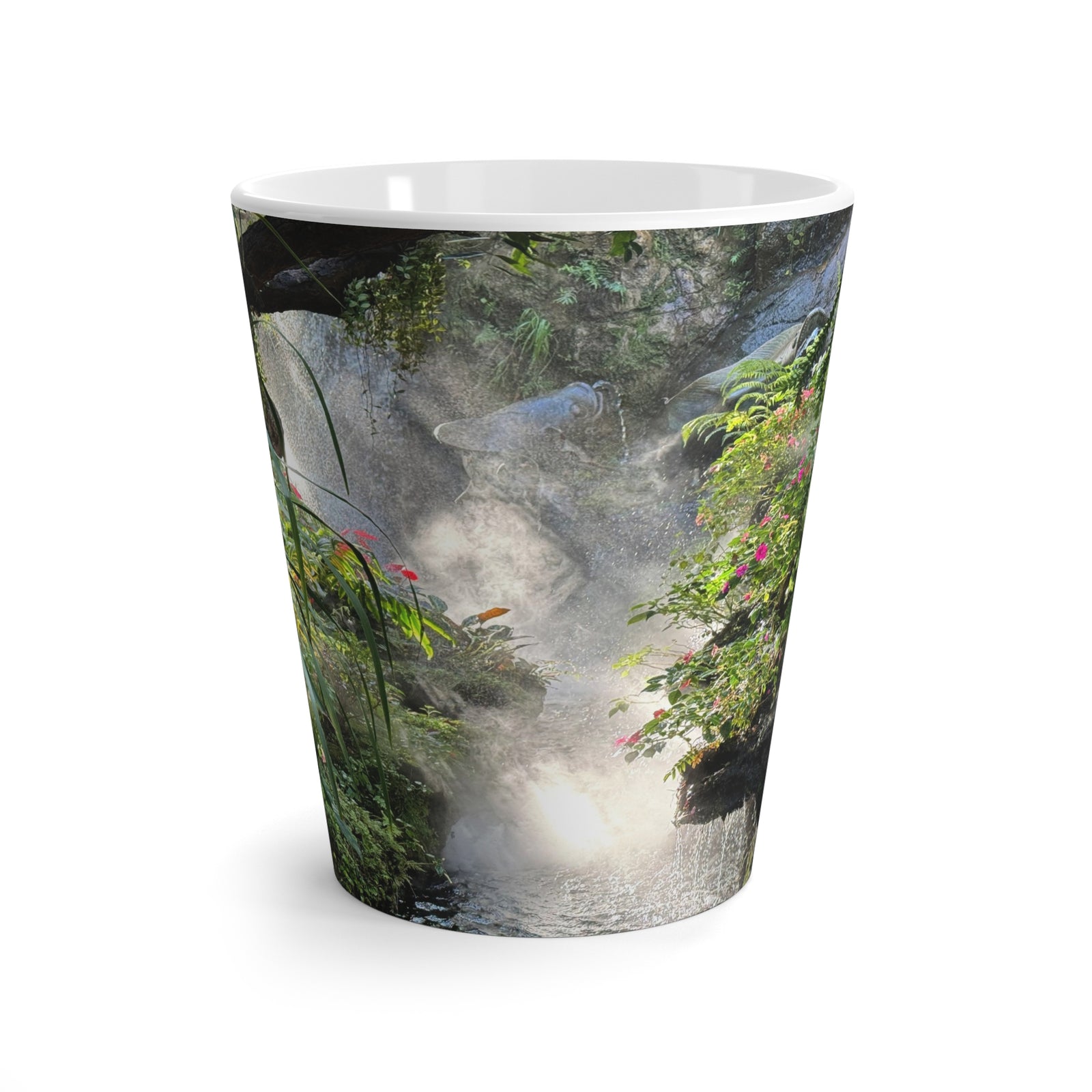 Misty Rainforest River Latte Mug - Perfect for Plant Lovers & Coffee Enthusiasts