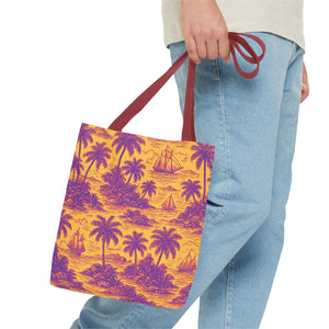 Faraway Toile/Pop Tote Bag - 3 Sizes