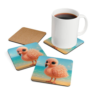 Coaster Set/4 - Baby Flamingo