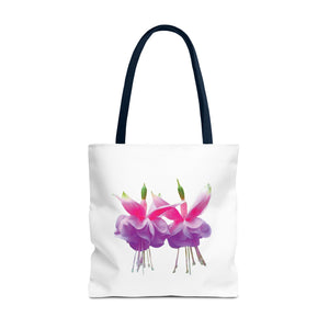 Tropical Real Two Fuchsias/White Tote Bag - 3 Sizes