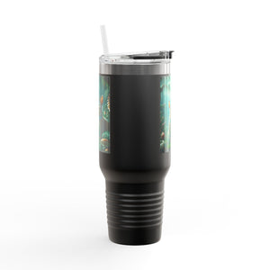 Insulated Travel Mug, 40oz / Sumatran Rabbits/Tundra - Perfect for Outdoor Adventures