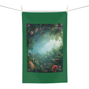 Tropical Microfiber Coffee/Tea Towel ~ Another Day in Paradise, Rainforest