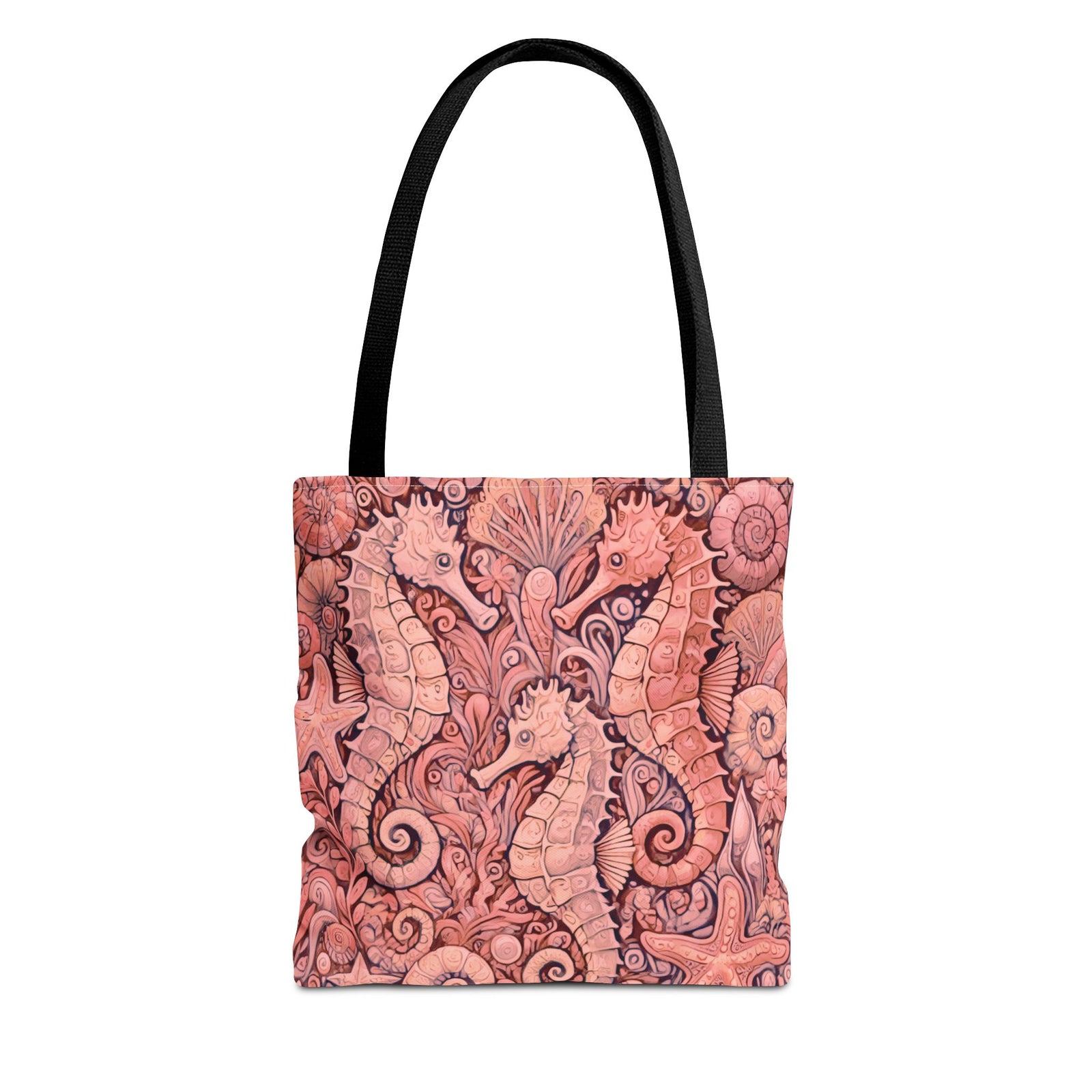 Seahorse Trio Tote Bag, Red - 3 Sizes