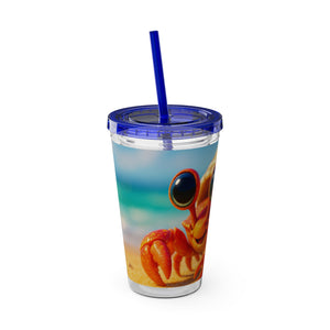 Tropical Tumbler with Straw | 16 oz: Baby Hermit Crab