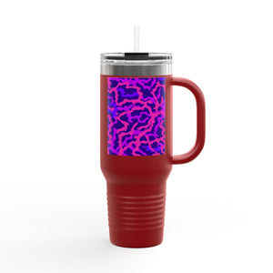 Insulated Travel Mug, 40oz / Coral Threads, Heatwave - Perfect for Outdoor Adventures