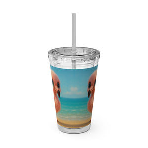 Tropical Tumbler with Straw | 16 oz: Baby Flamingo