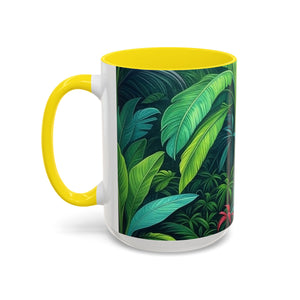 Accent Coffee Mug (11, 15oz), 8 Colors - Rainforest Sleeping Spot