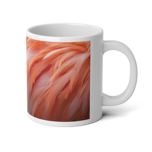 Jumbo Mug, 20oz, Flamingo Feathers | Tropical Coffee Cup
