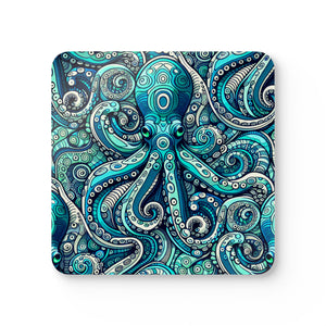 Coaster Set/4 -  Aqua Octopus
