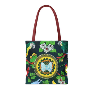 Parrots & Real Butterfly Wings Tote Bag - 3 Sizes