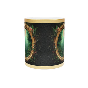 Tropical Metallic Mug, Gold or Silver - Golden Portal to Paradise