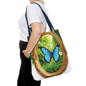Framed Morpho Butterfly Tote Bag - 3 Sizes