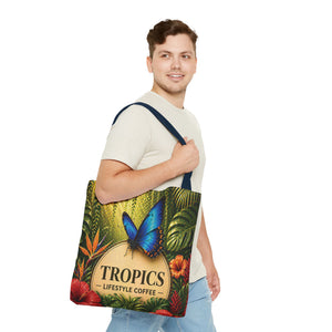 Rainforest Butterfly Coffee Brand Tote Bag - 3 Sizes