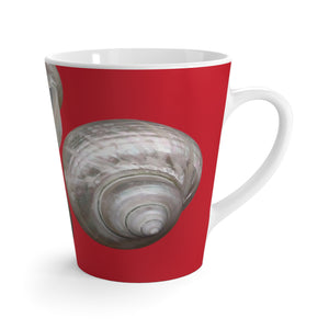 Latte Mug - Perfect for Coffee Enthusiasts / Lustrous Seashell Trio, Red