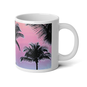 Jumbo Mug, 20oz, Palm Glow Pastels | Tropical Coffee Cup