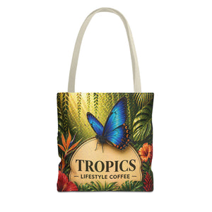 Rainforest Butterfly Coffee Brand Tote Bag - 3 Sizes