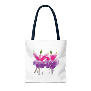 Tropical Real Two Fuchsias/White Tote Bag - 3 Sizes