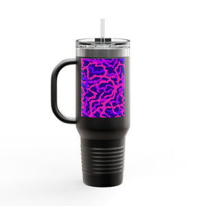 Insulated Travel Mug, 40oz / Coral Threads, Heatwave - Perfect for Outdoor Adventures