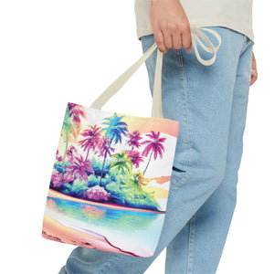 Watercolor Beach Tote Bag - 3 Sizes