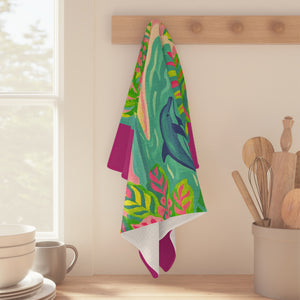 Tropical Microfiber Coffee/Tea Towel ~ Jumping Dolphins