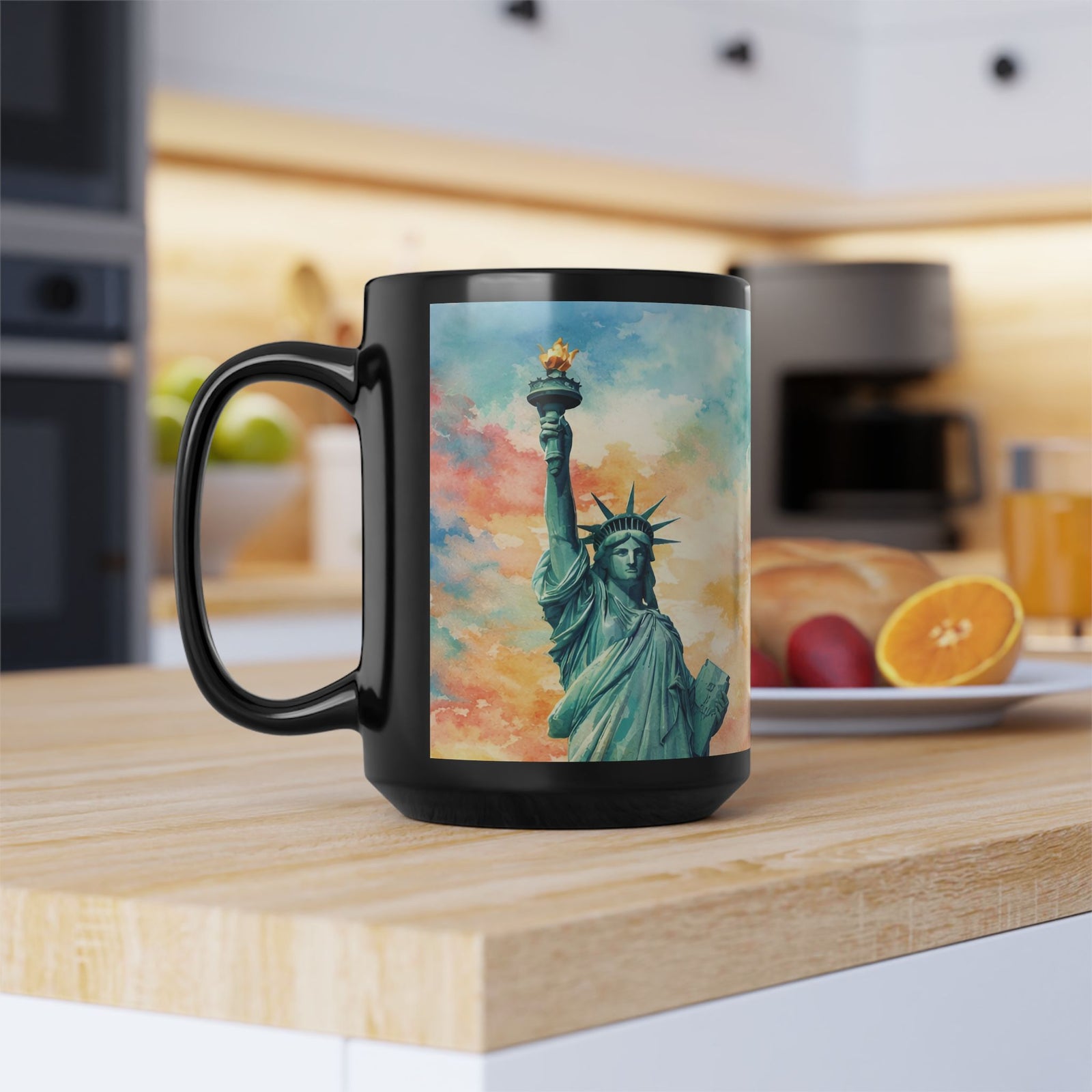 Patriotic Coffee Mug ~ Tropical Statue of Liberty, 2 Sizes