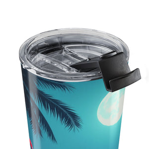 20oz Tumbler — Moonlit Mermaid & Flamingos Travel Cup