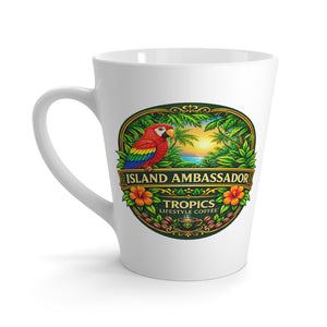 Island Ambassador Latte Mug — Tropical Parrot Coffee Cup