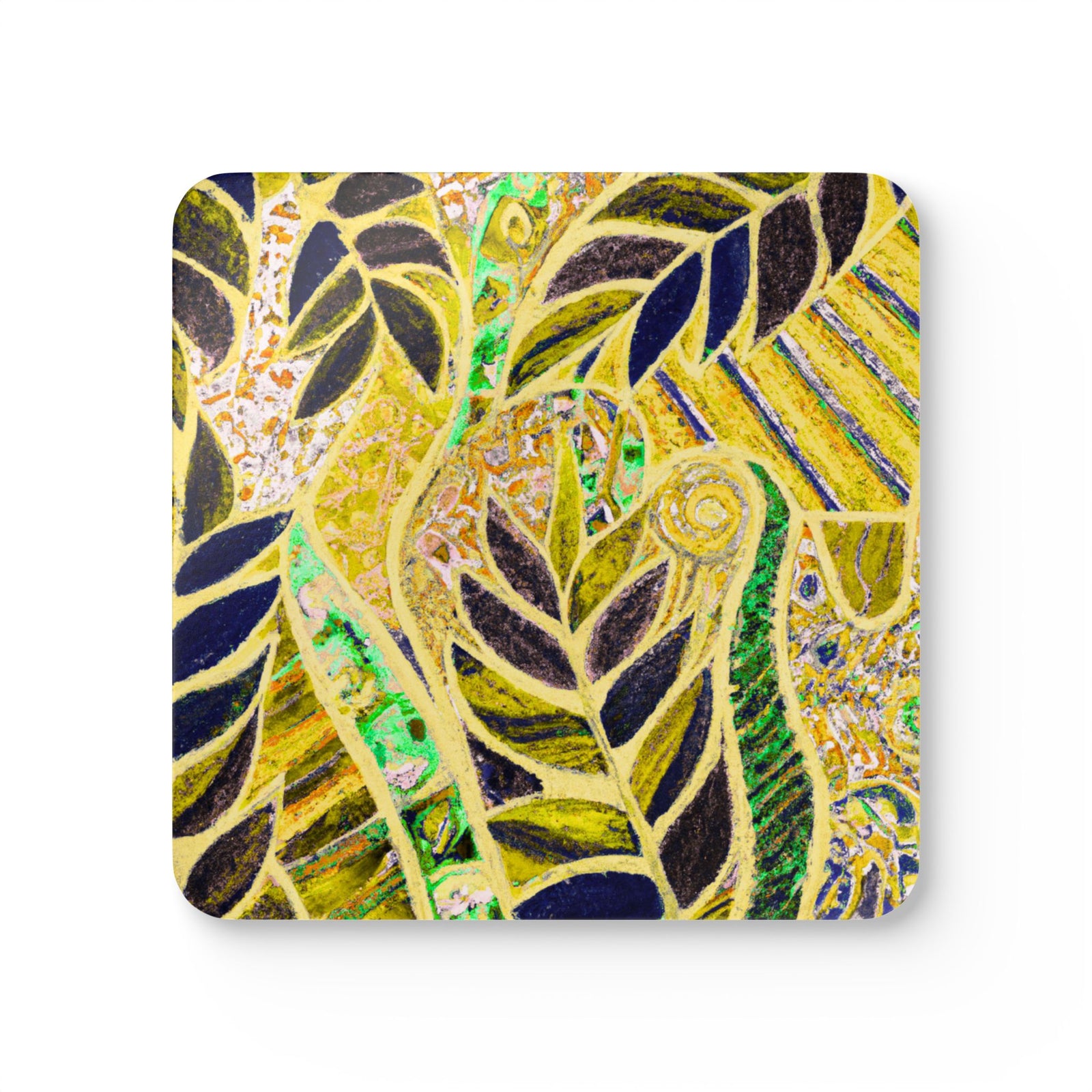 Coaster Set/4 - Amazon Doodles, Yellow