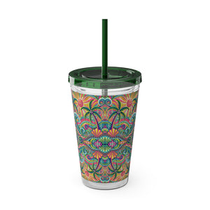 Tropical Tumbler with Straw | 16 oz: Kaleido Bay