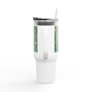 Flamingos and Parrots Insulated Travel Mug - 40oz - Perfect for Outdoor Adventures
