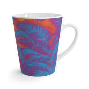 Latte White Mug - Palm Serenity, Heatwave