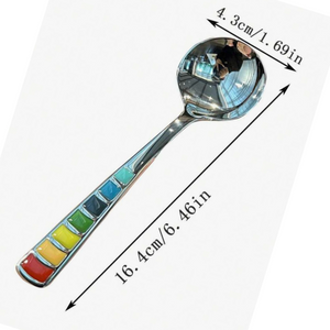 Tropical Paradise Enamel Coffee Spoon, Stainless Steel, 5.5"